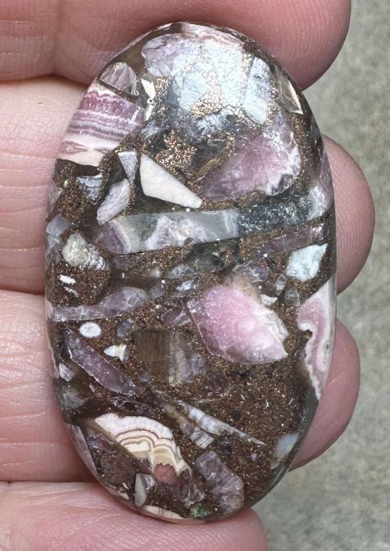 Oval 40x23mm Mohave Rhodochrosite Cabochon 22