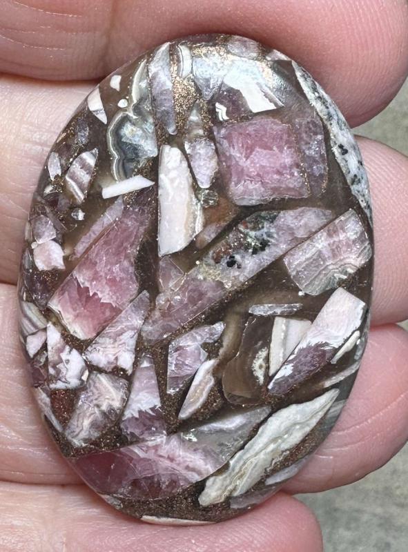 Oval 40x28mm Mohave Rhodochrosite Cabochon 24