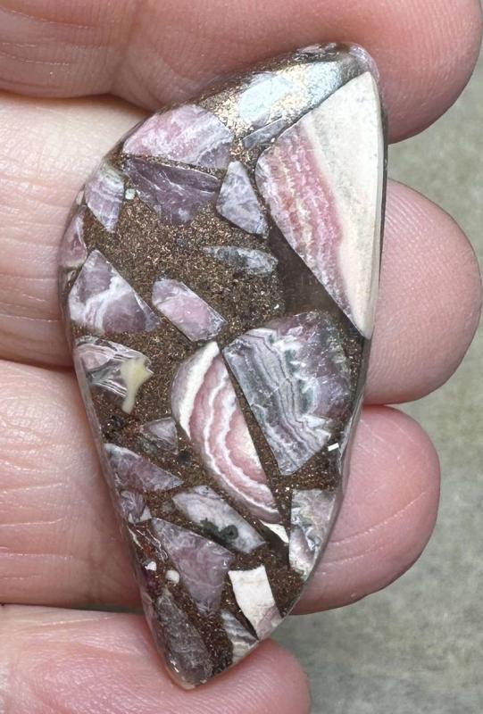 Freeform 43x20mm Mohave Rhodochrosite Cabochon 25