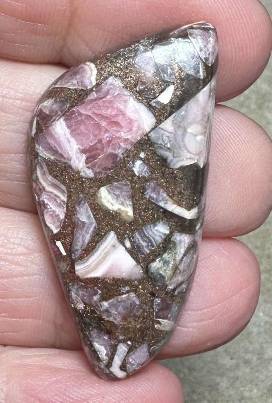 Freeform 42x21mm Mohave Rhodochrosite Cabochon 26
