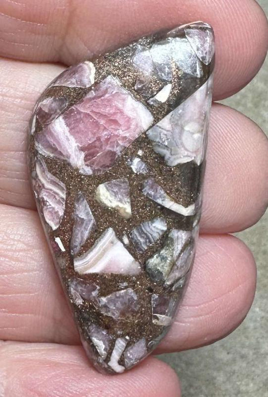 Freeform 42x21mm Mohave Rhodochrosite Cabochon 26