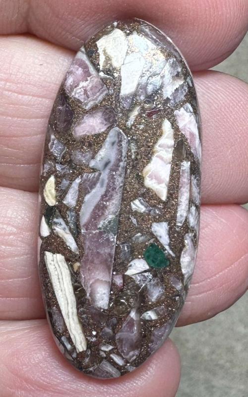Oval 38x17mm Mohave Rhodochrosite Cabochon 28