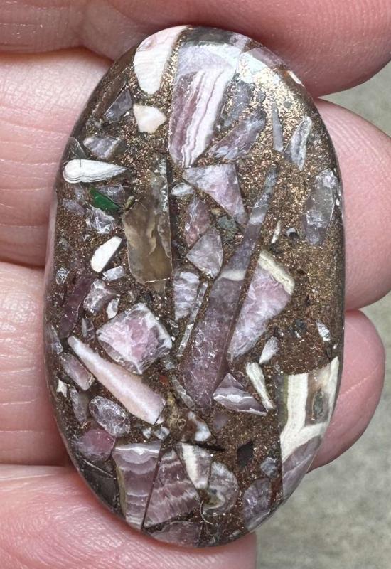 Oval 37x21mm Mohave Rhodochrosite Cabochon 30
