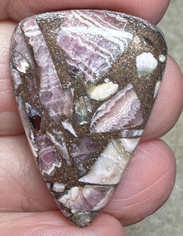 Teardrop 32x22mm Mohave Rhodochrosite Cabochon 31
