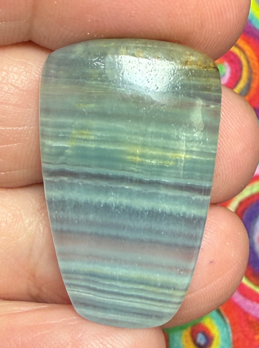 Freeform 31x19mm Lemurian Aquatine Calcite Cabochon 14