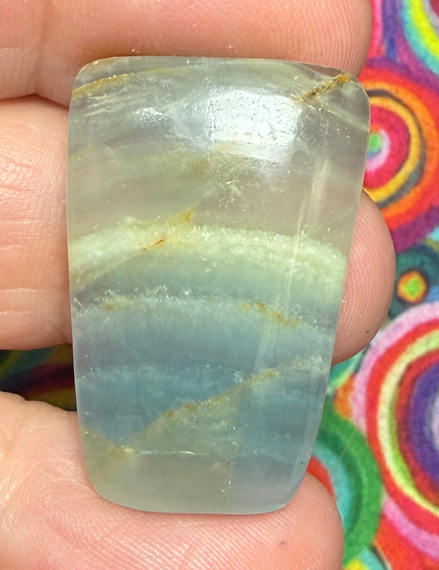 Freeform 31x20mm Lemurian Aquatine Calcite Cabochon 17