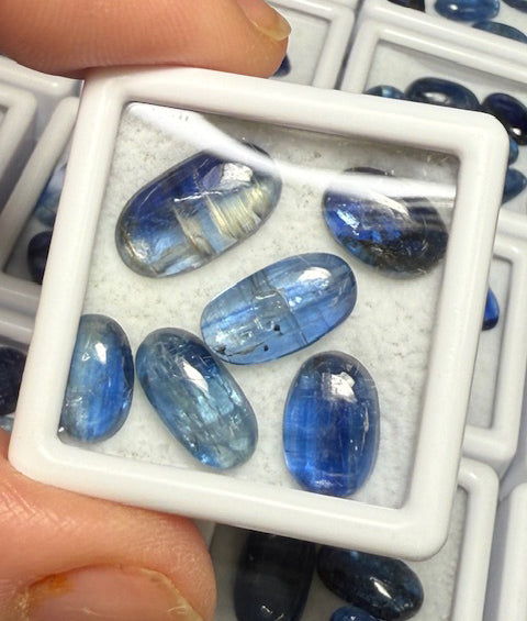 6x Small Mixed Kyanite Cabochon Pack