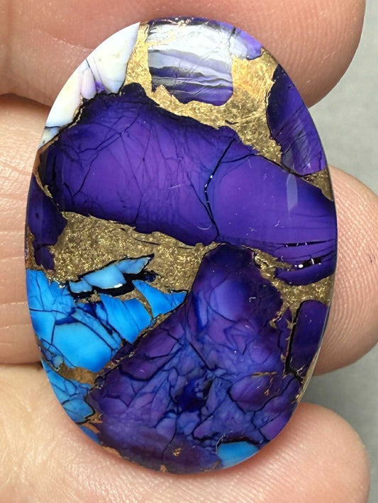 Oval 30x20mm Ice Dahlia Cabochon 08