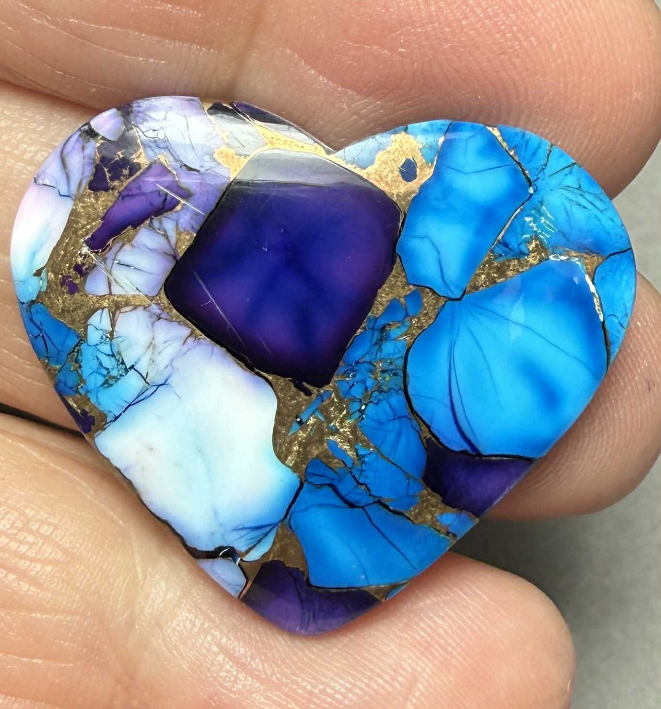 Heart 27x31mm Ice Dahlia Cabochon 11