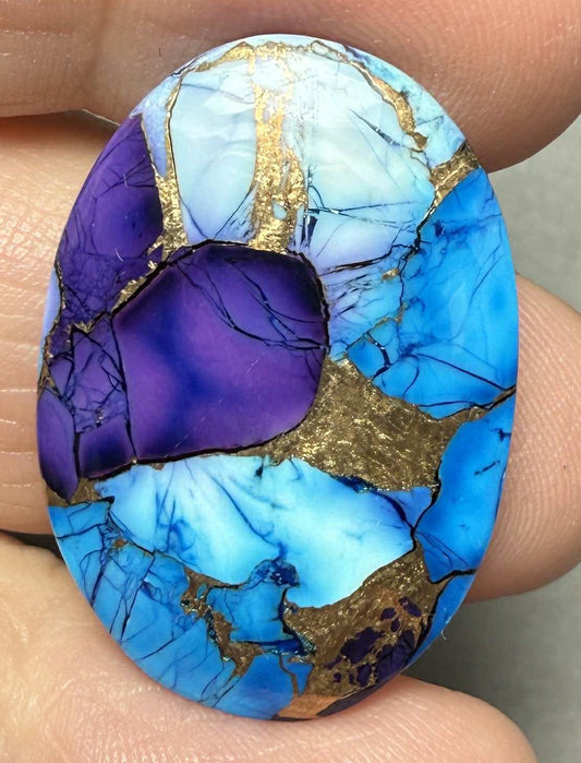 Oval 29x20mm Ice Dahlia Cabochon 16