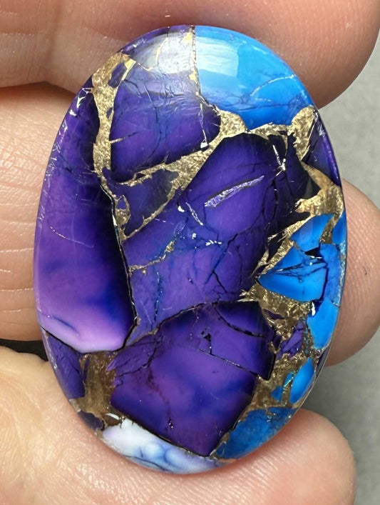 Oval 30x21mm Ice Dahlia Cabochon 18