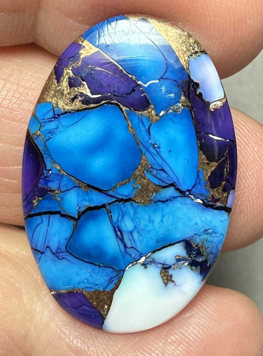 Oval 30x20mm Ice Dahlia Cabochon 02