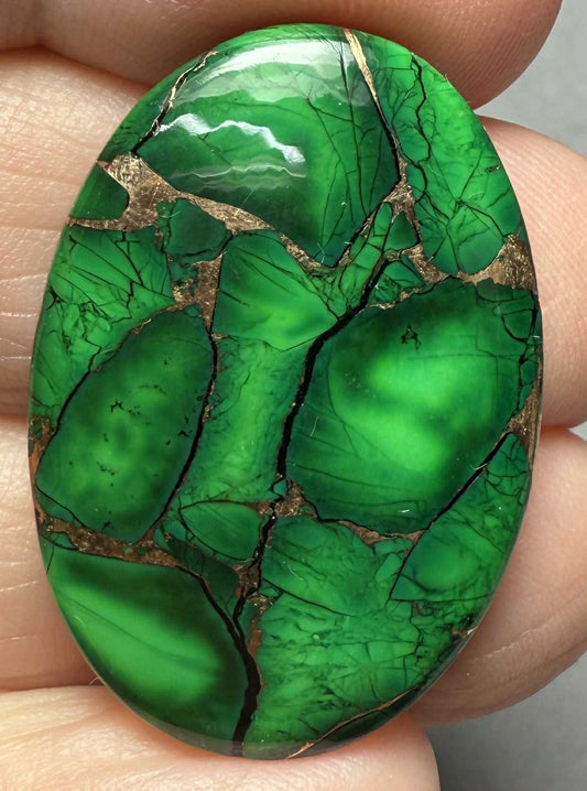 Oval 32x22mm Forest Dahlia Cabochon 01