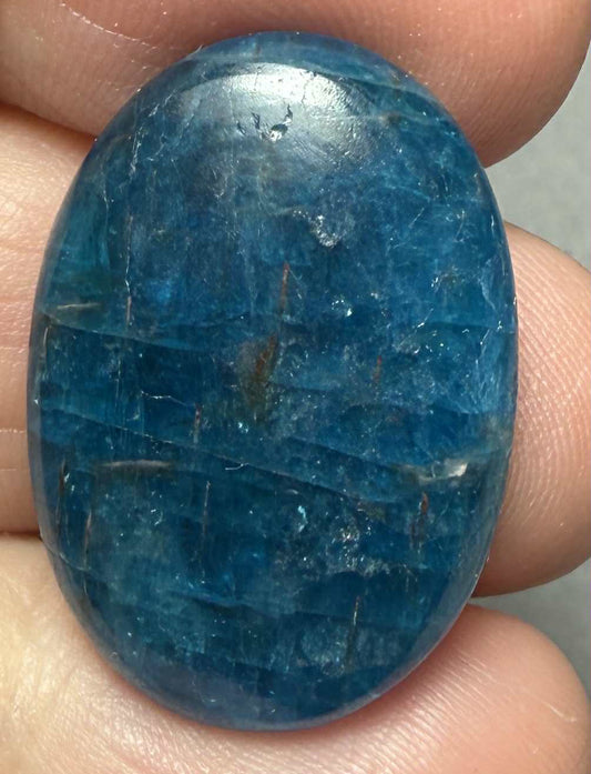 Oval 27x19mm Neon Apatite Cabochon 34