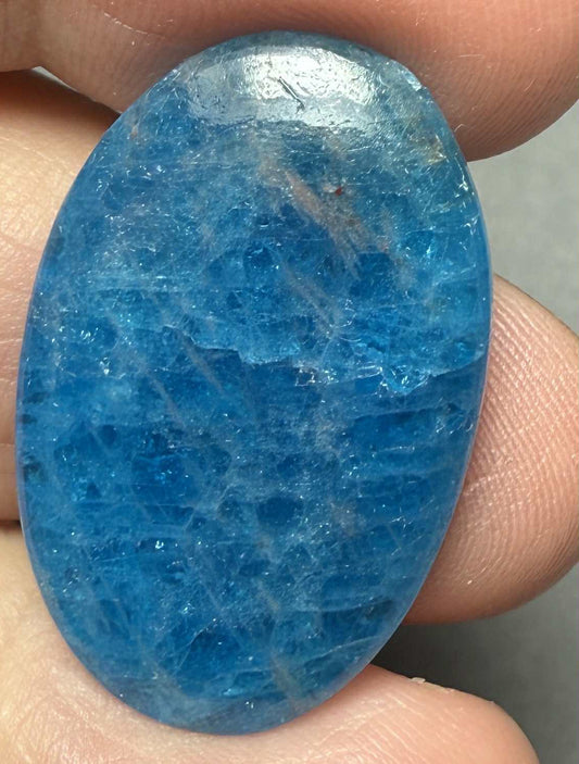 Oval 29x18mm Neon Apatite Cabochon 37