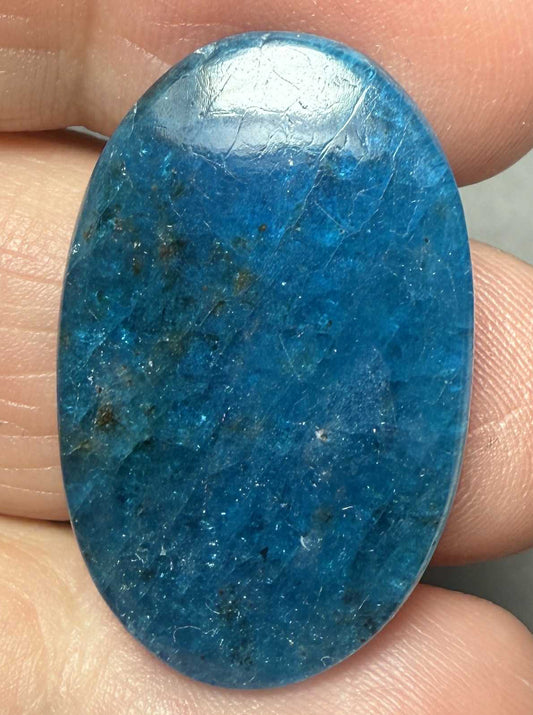 Oval 30x19mm Neon Apatite Cabochon 38