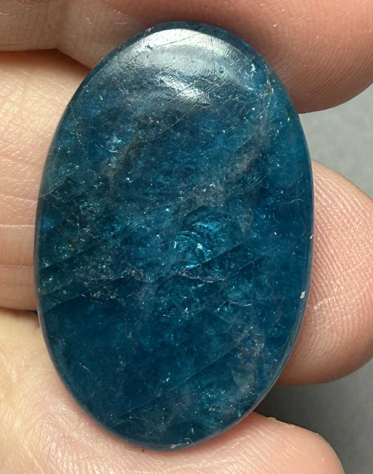 Oval 28x18mm Neon Apatite Cabochon 40