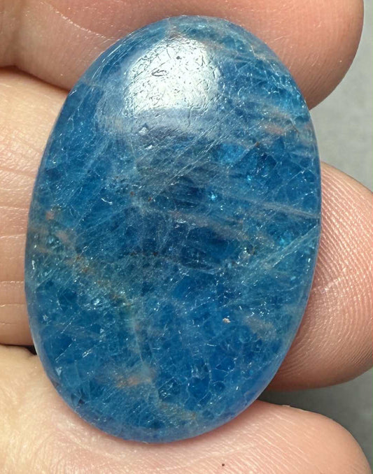 Oval 28x19mm Neon Apatite Cabochon 45