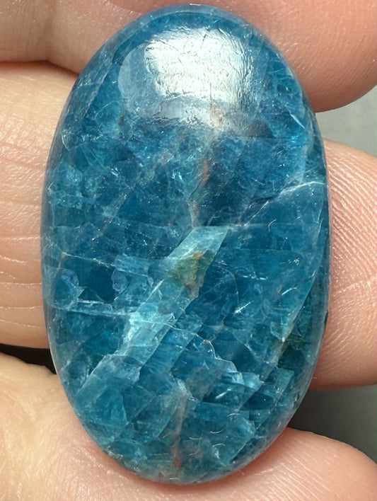 Oval 29x18mm Neon Apatite Cabochon 48
