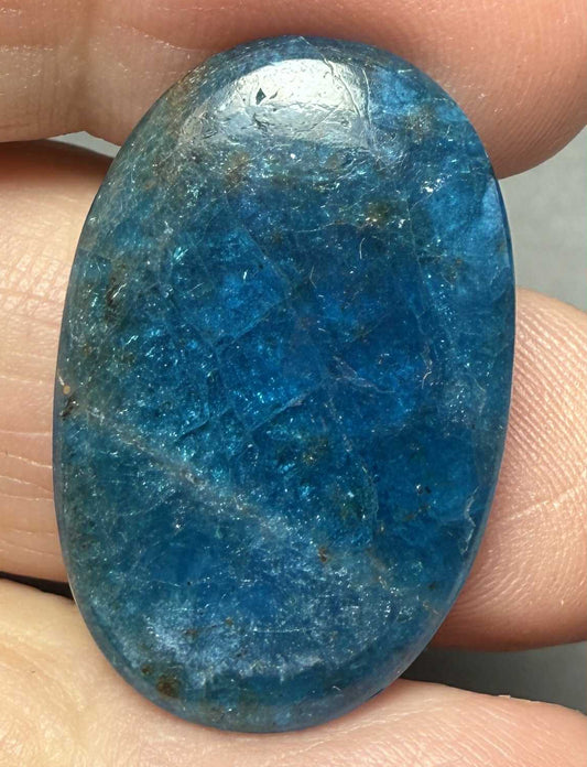 Oval 29x19mm Neon Apatite Cabochon 49