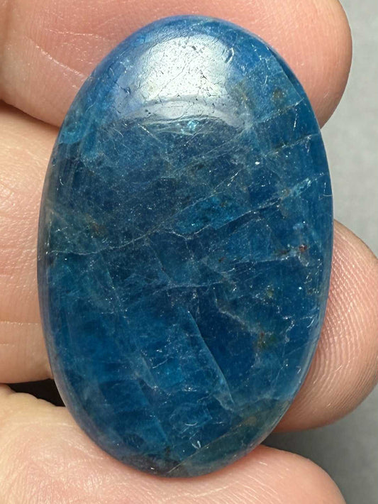 Oval 30x19mm Neon Apatite Cabochon 56