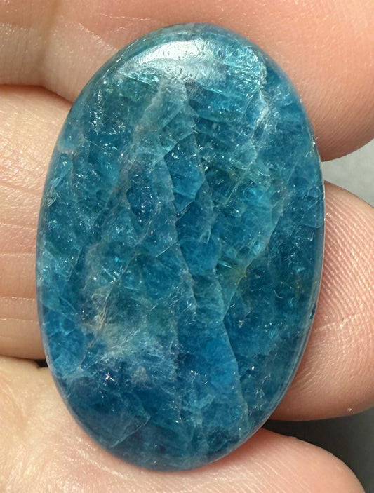 Oval 29x18mm Neon Apatite Cabochon 57