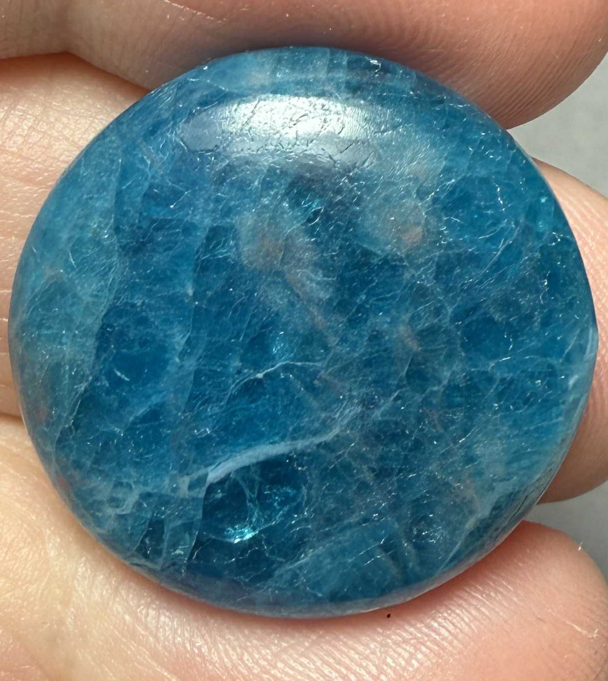 Round 24x24mm Neon Apatite Cabochon 59