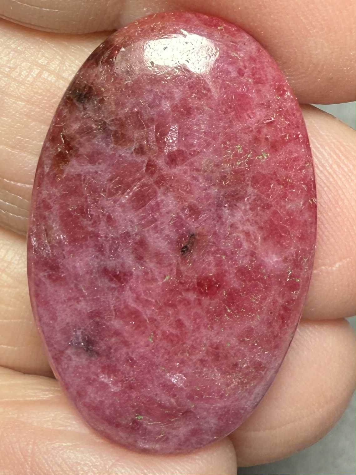 Oval 33x21mm Rhodonite Cabochon 59