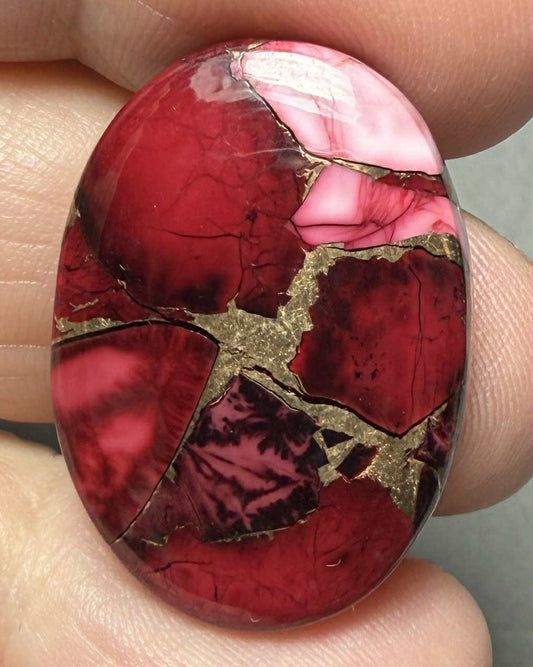 Oval 28x20mm Rose Dahlia Cabochon 07