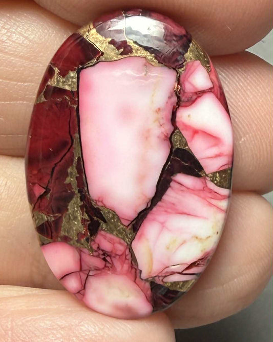 Oval 29x19mm Rose Dahlia Cabochon 24