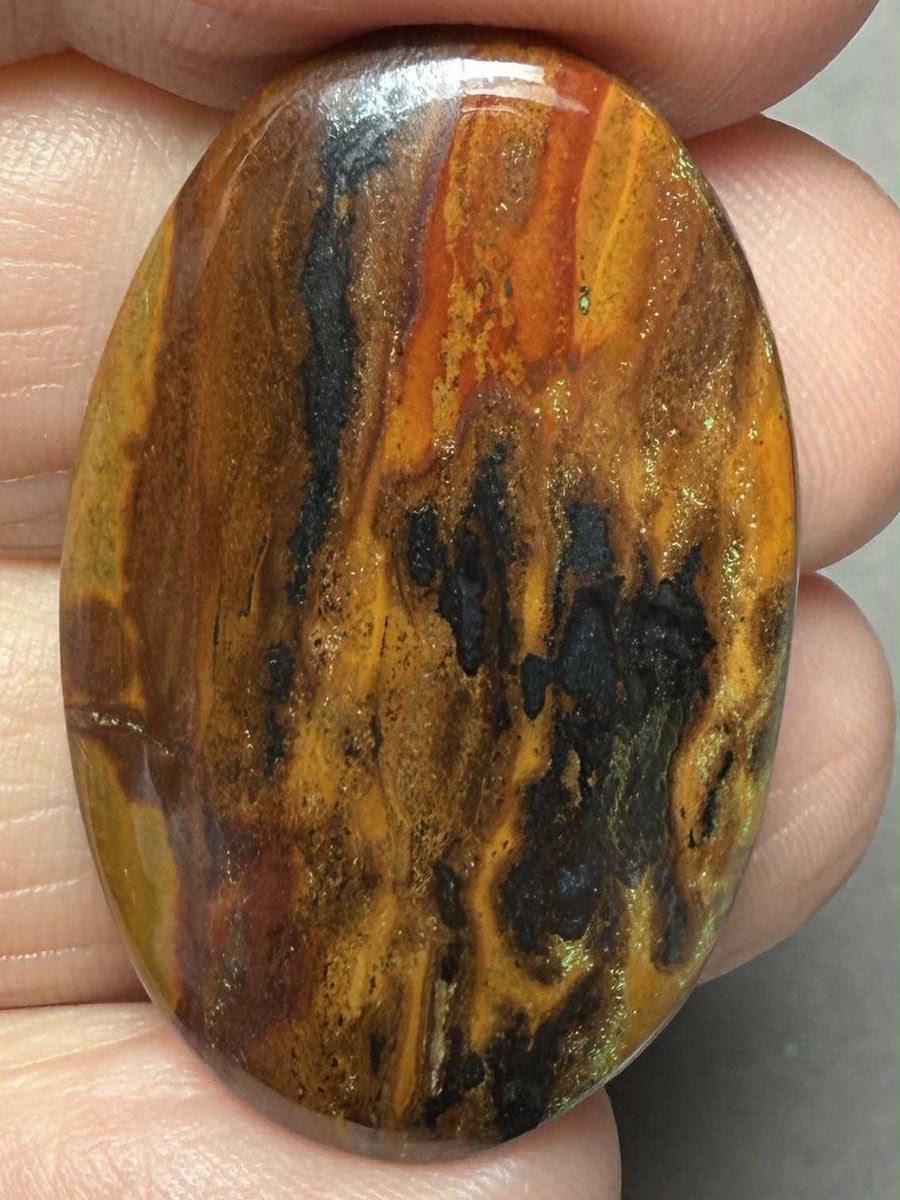Oval 35x22mm Inferno Jasper Cabochon 06