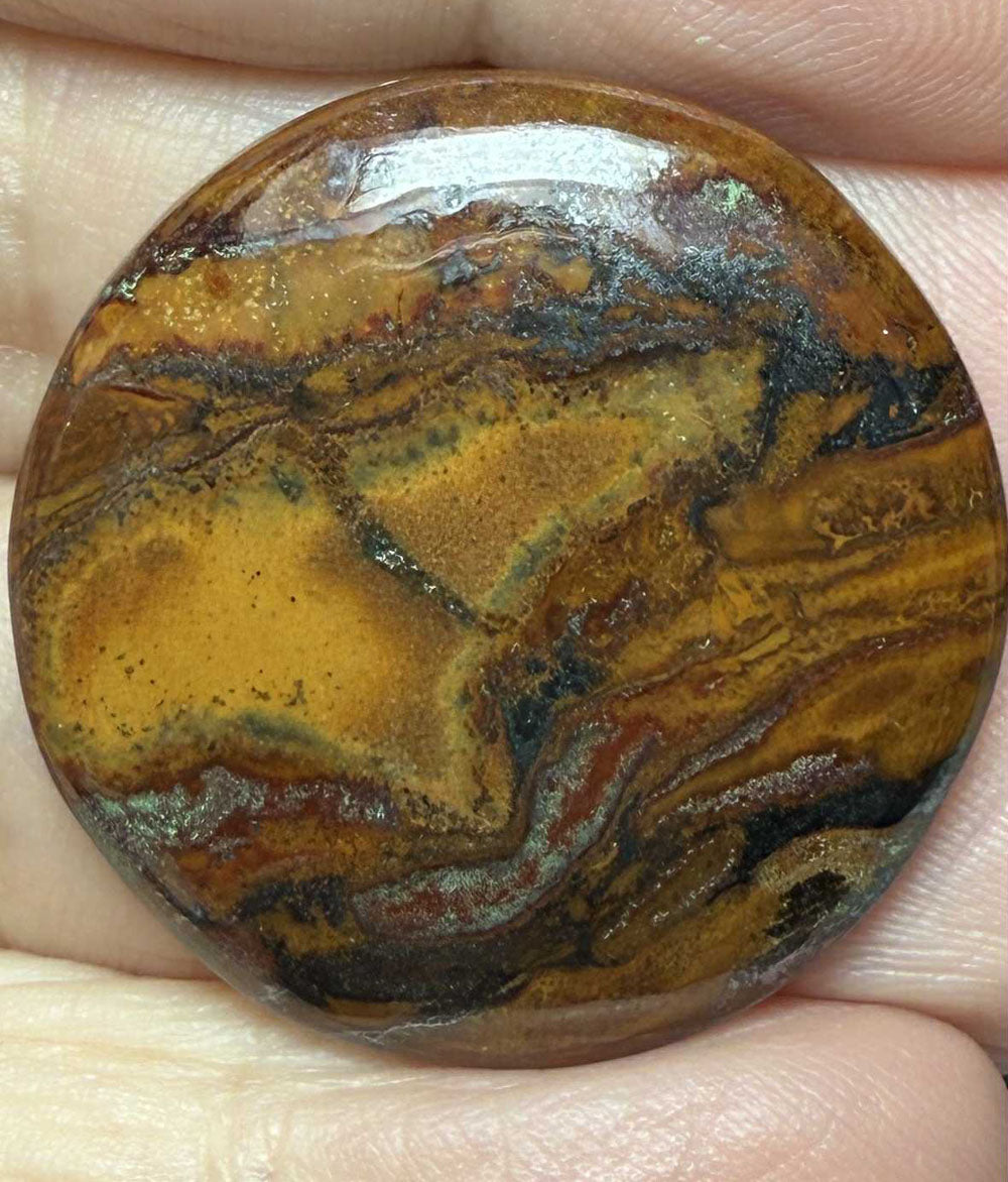 Round 29x29mm Inferno Jasper Cabochon 15