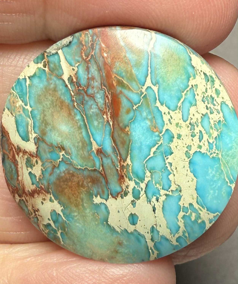 Round 30x30mm Sea Sediment Jasper Cabochon 42