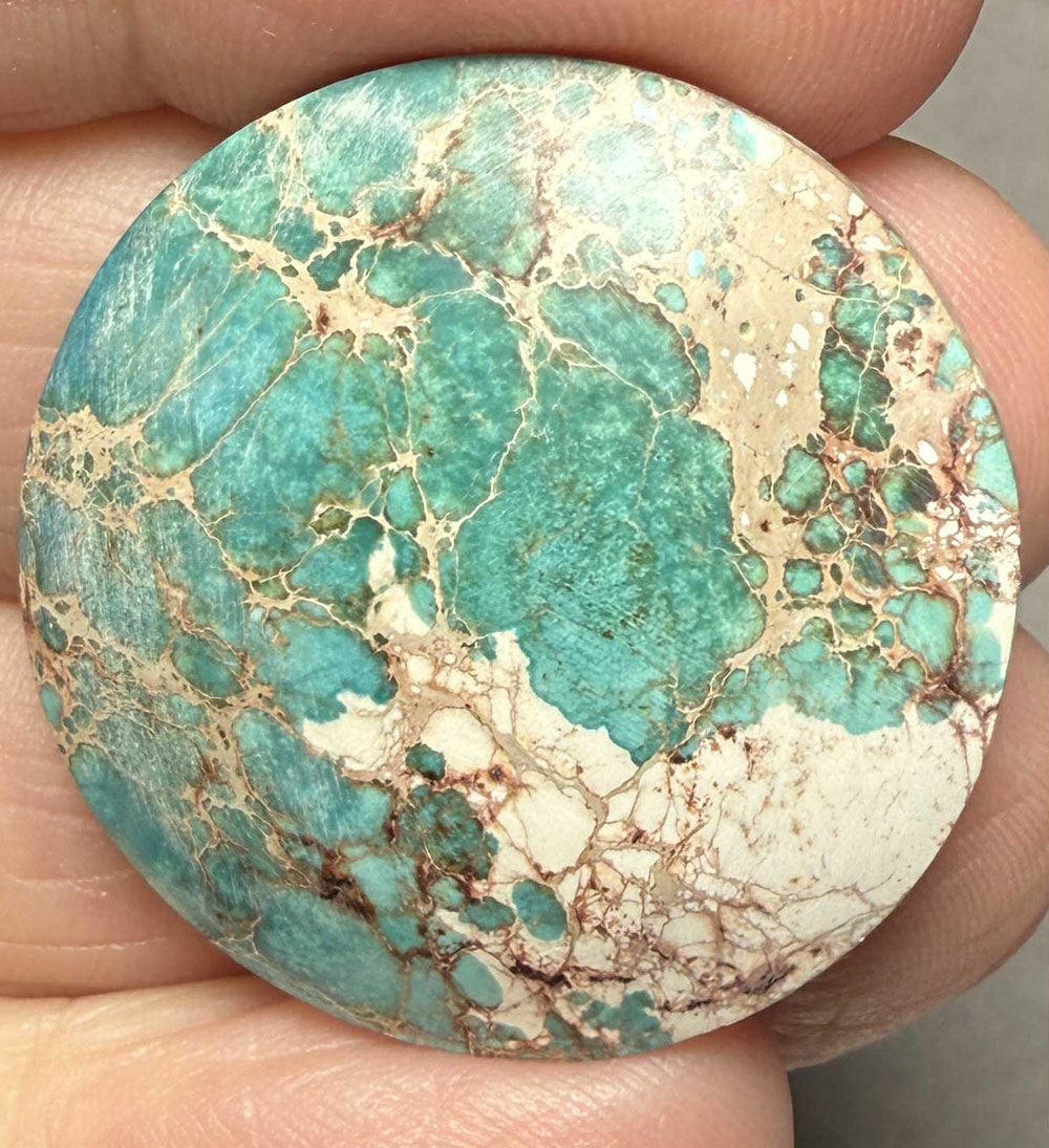Round 29x29mm Sea Sediment Jasper Cabochon 43