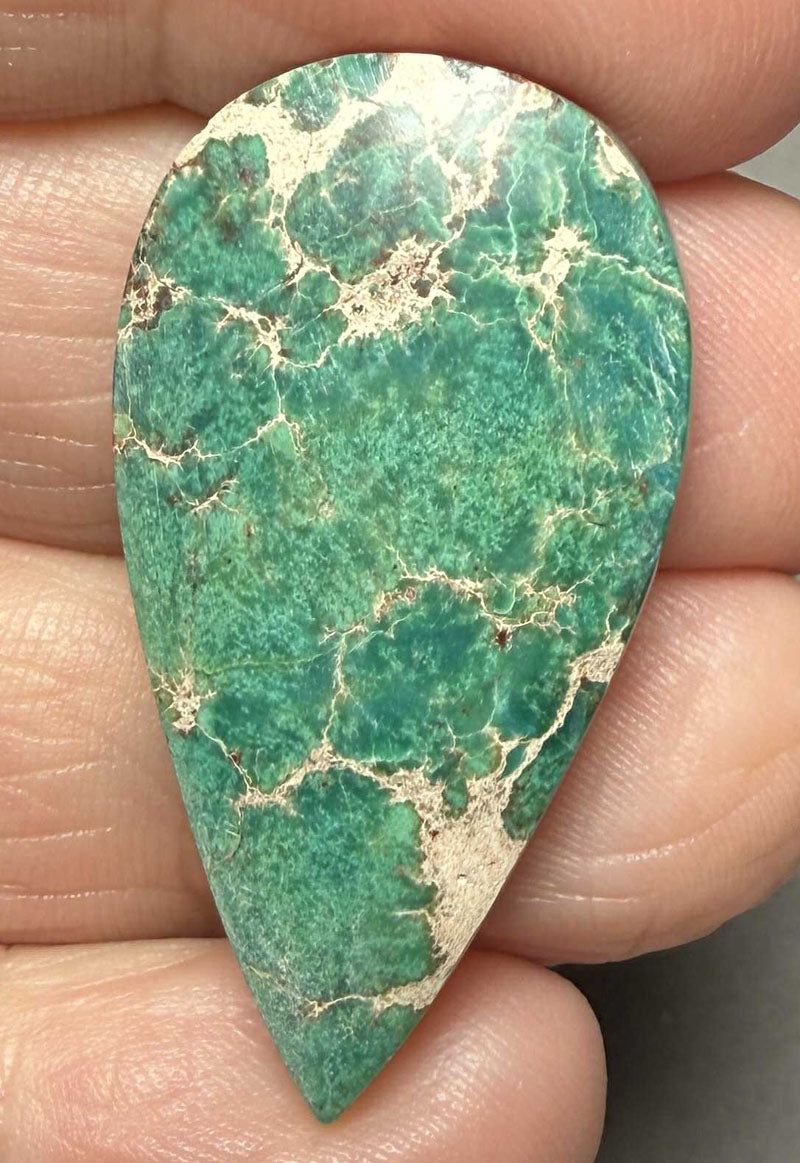 Teardrop 36x19mm Sea Sediment Jasper Cabochon 45