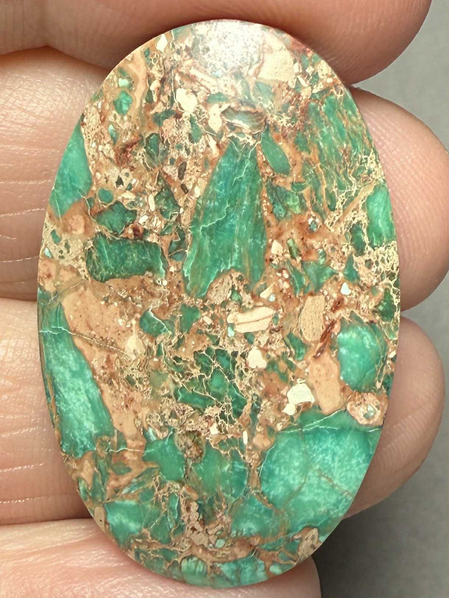 Oval 35x22mm Sea Sediment Jasper Cabochon 47