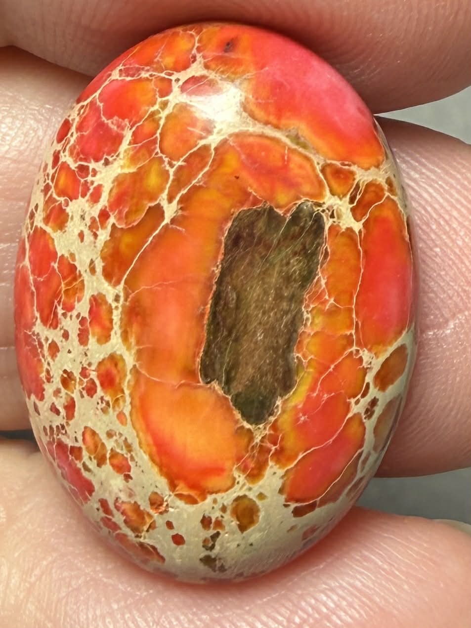 Oval 25x18mm Sea Sediment Jasper Cabochon 99