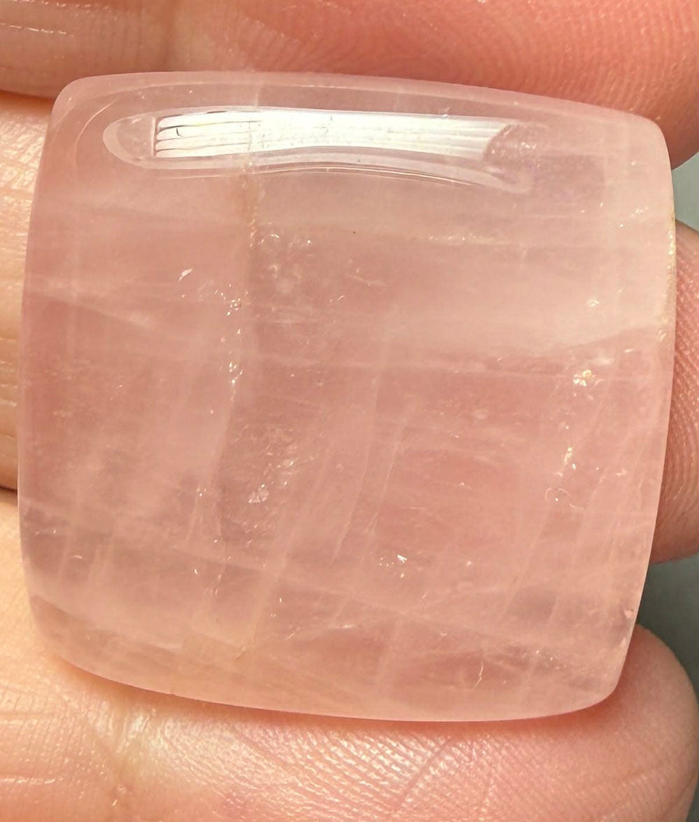 Square 25x25mm Rose Quartz Cabochon 10