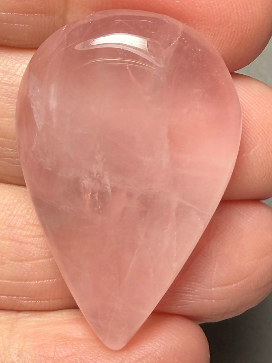 Teardrop 37x24mm Rose Quartz Cabochon 12