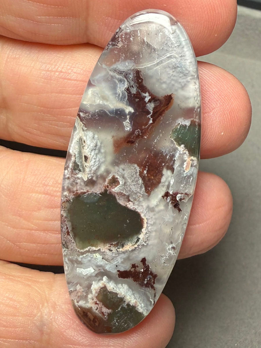 Oval 52x21mm Aqua Chalcedony Cabochon 10