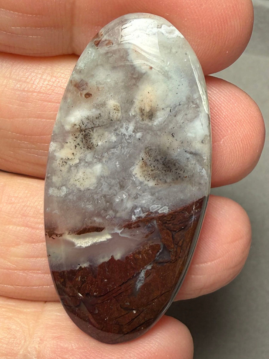 Oval 44x22mm Aqua Chalcedony Cabochon 13