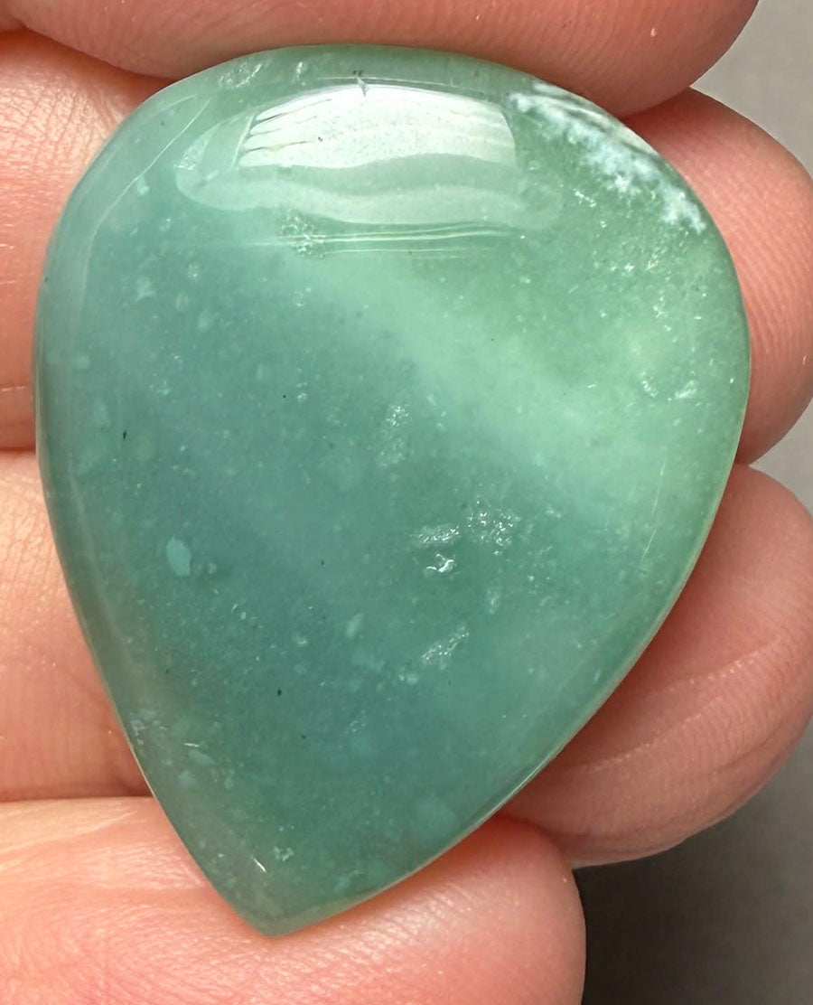 Teardrop 28x22mm Aqua Chalcedony Cabochon 16