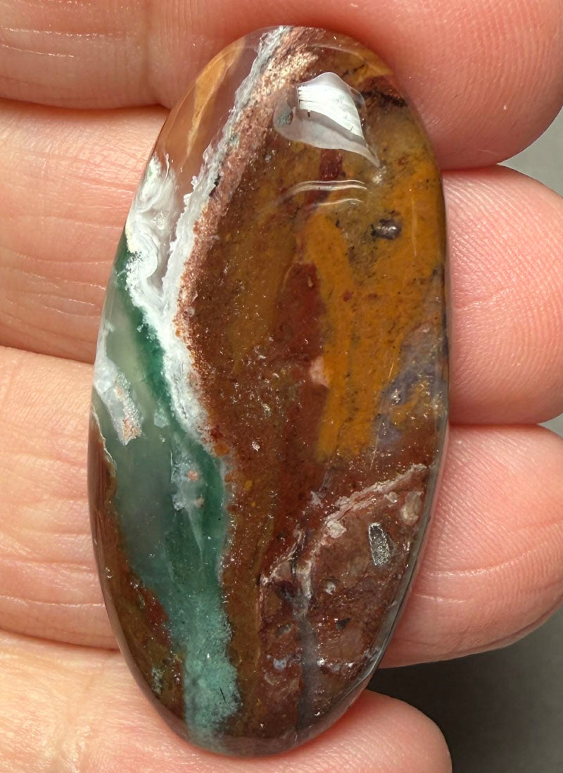 Oval 41x20mm Aqua Chalcedony Cabochon 29