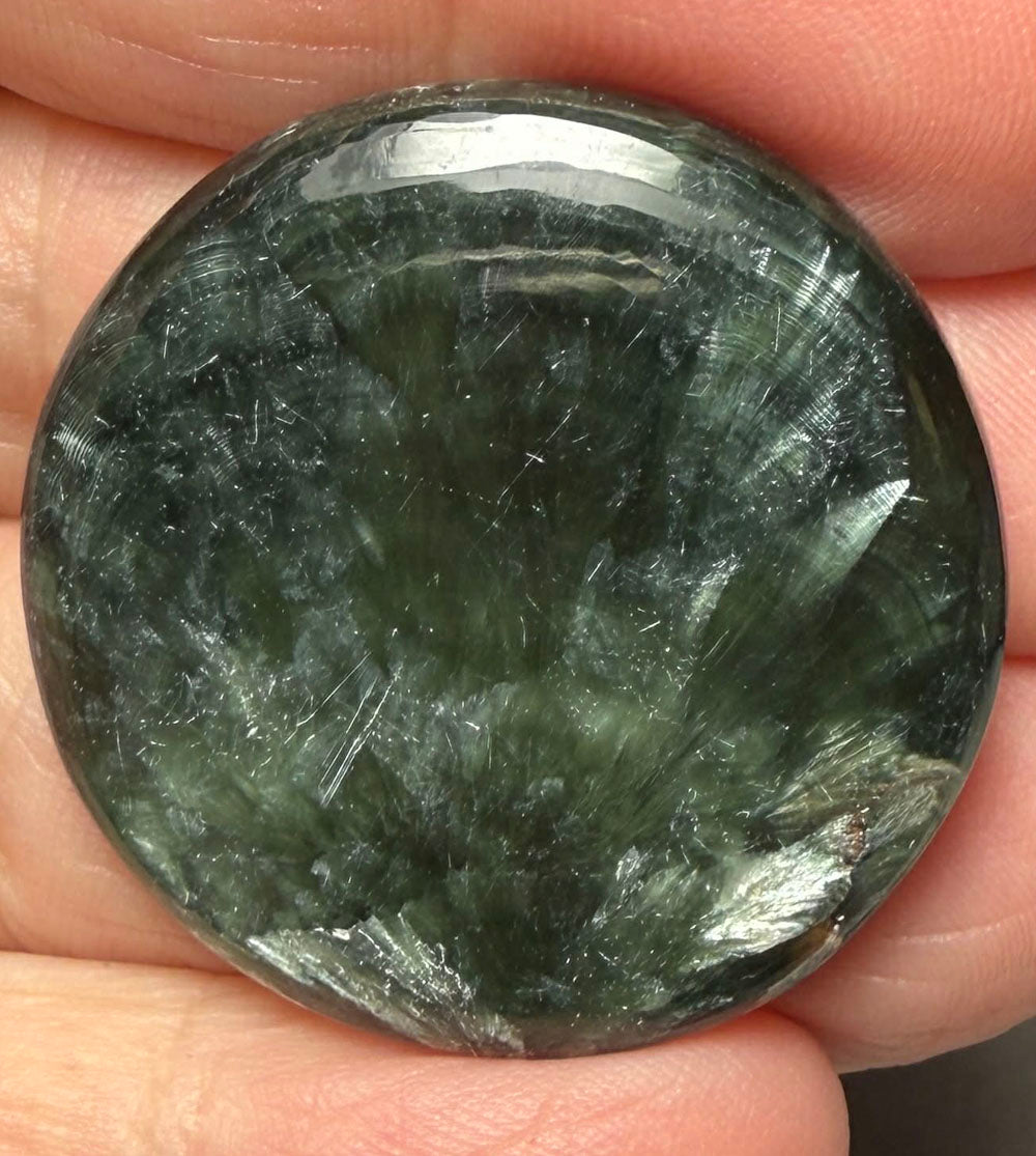 Round 33x33mm Seraphinite Cabochon 56