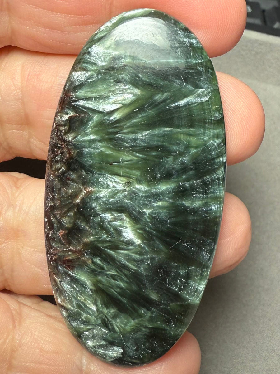 Oval 60x30mm Seraphinite Cabochon 64