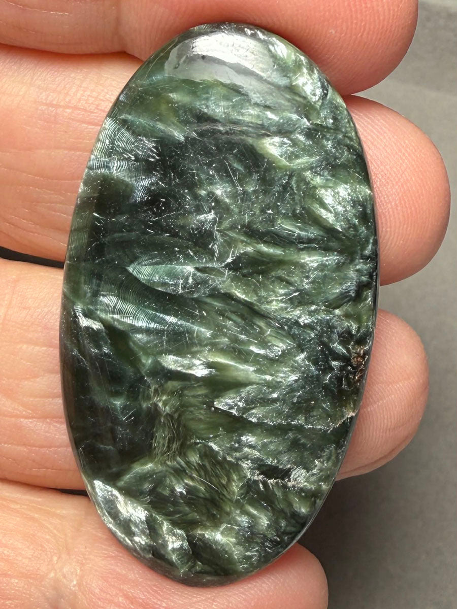 Oval 46x25mm Seraphinite Cabochon 68