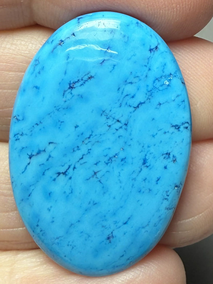 Oval 33x23mm Feroza Turquoise Cabochon 31