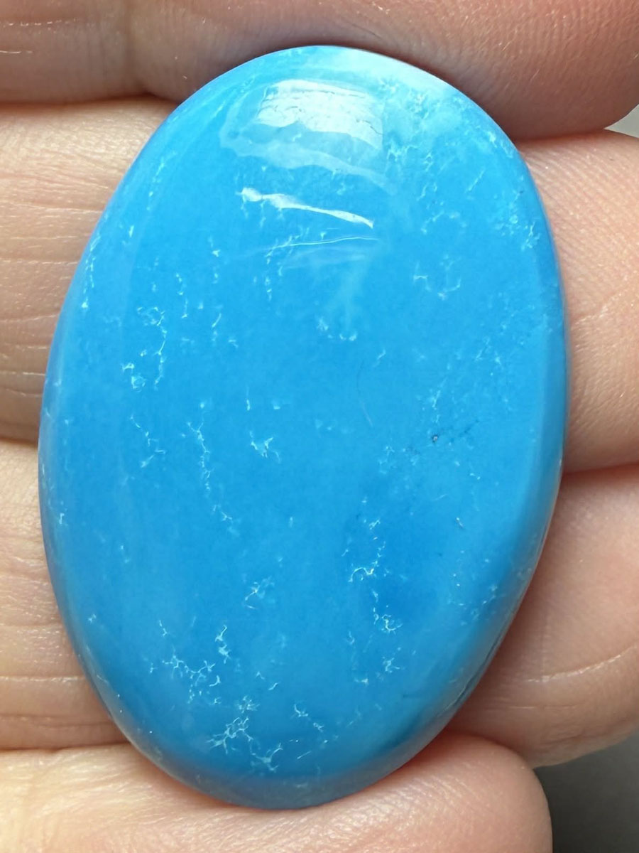 Oval 32x22mm Feroza Turquoise Cabochon 34