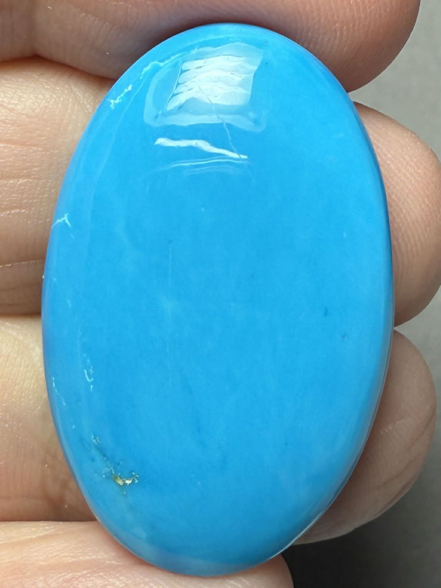 Oval 33x21mm Feroza Turquoise Cabochon 41