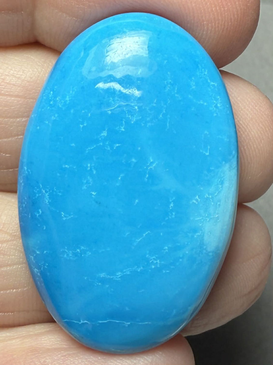 Oval 35x23mm Feroza Turquoise Cabochon 56